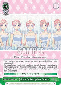 Last Quintuplets Game (5HY/W101-E046 R) [The Quintessential Quintuplets Movie] - POKÉ JEUX