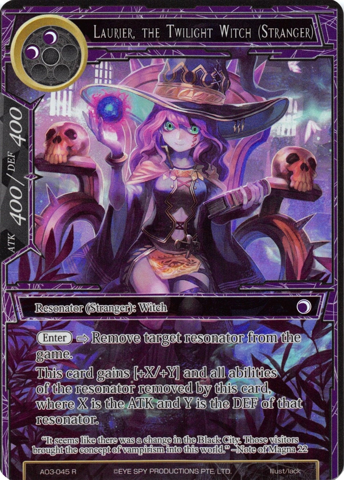 Laurier, the Twilight Witch (Stranger) (Full Art) (AO3-045) [Alice Origin III] - POKÉ JEUX