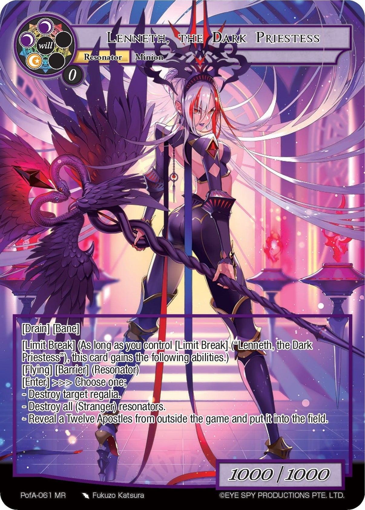 Lenneth, the Dark Priestess (Full Art) (PofA-061) [Alice Origin IV: Prologue of Attoractia] - POKÉ JEUX