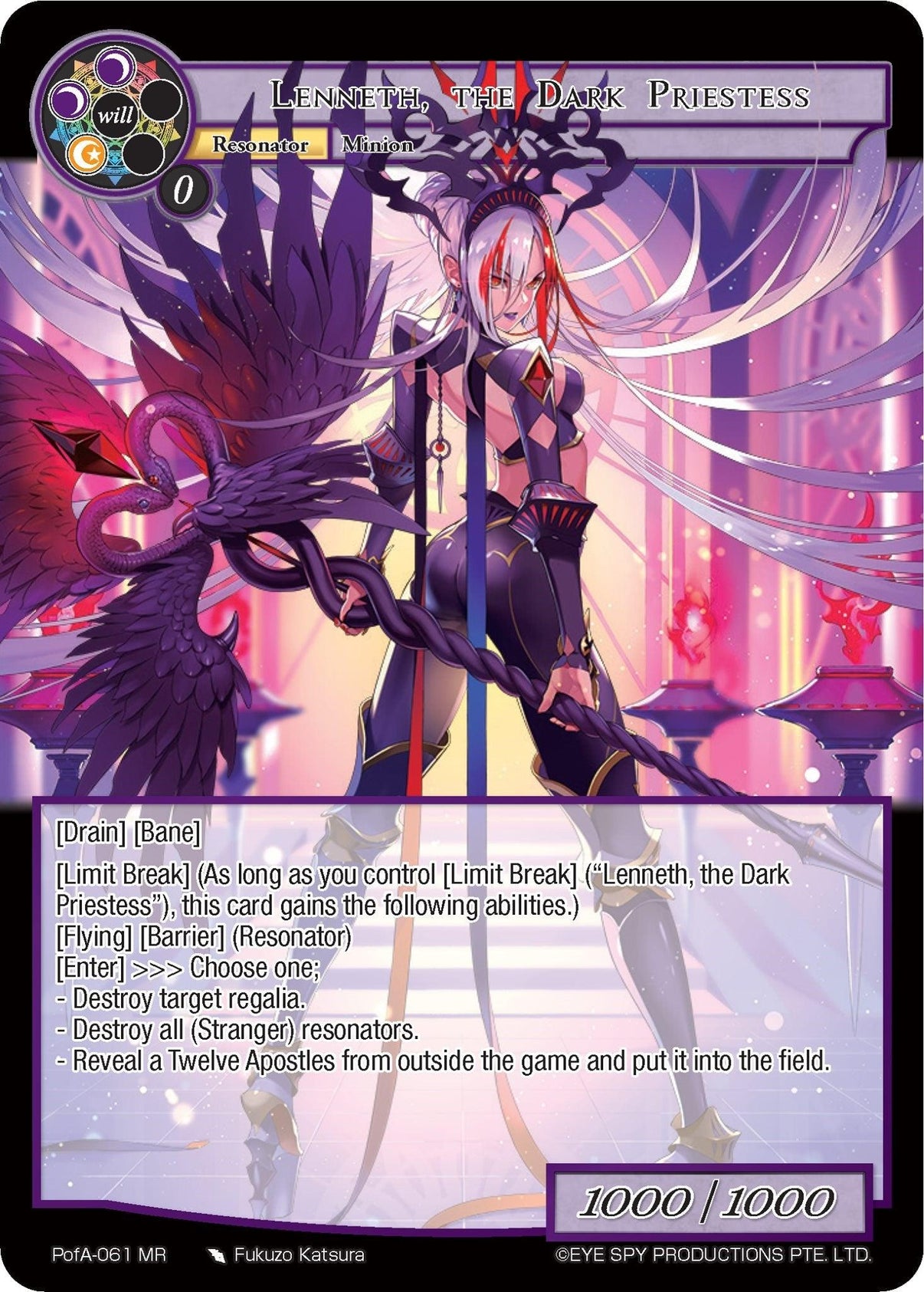 Lenneth, the Dark Priestess (PofA-061) [Alice Origin IV: Prologue of Attoractia] - POKÉ JEUX