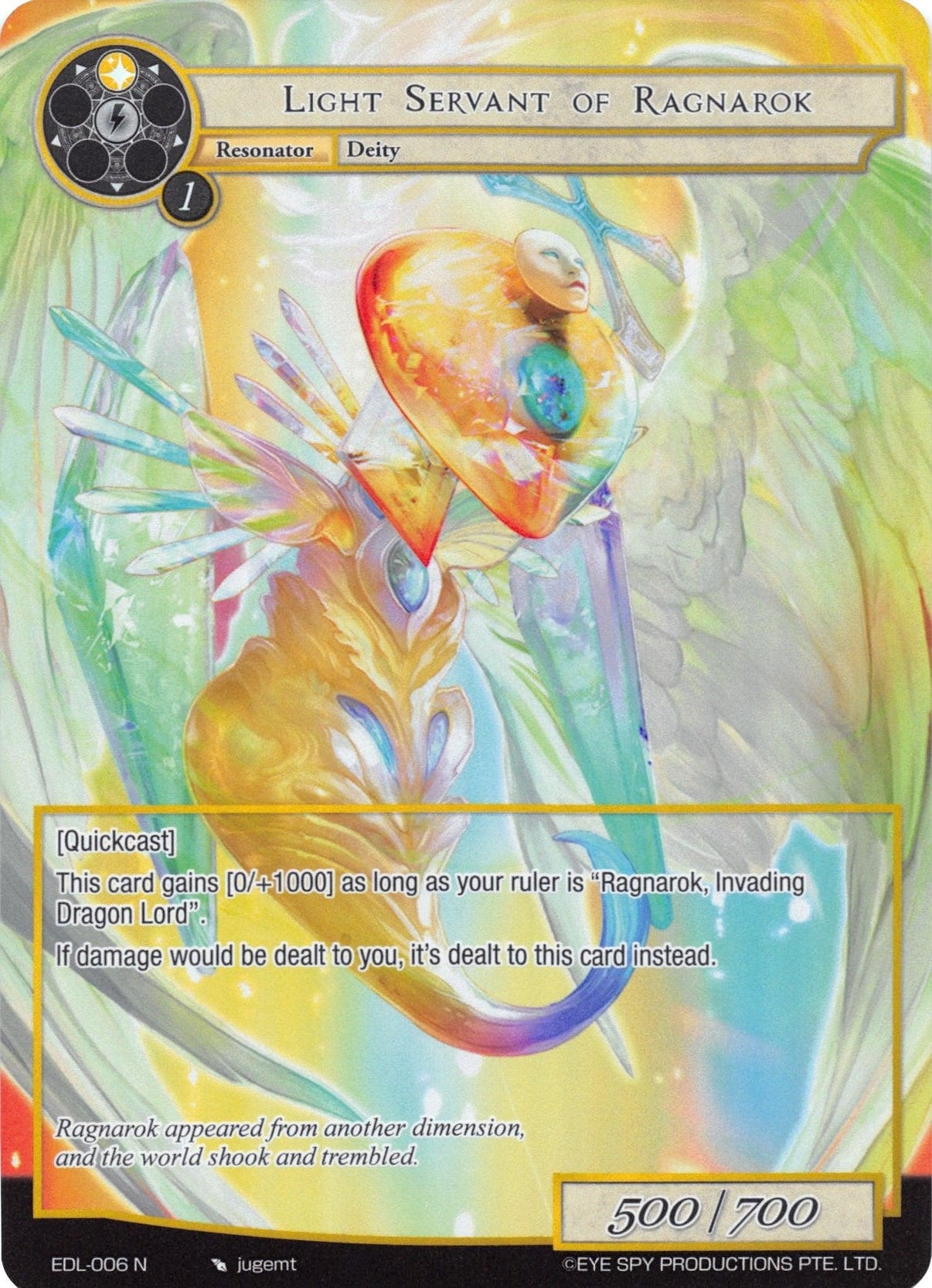 Light Servant of Ragnarok (Full Art) (EDL-006) [The Epic of the Dragon Lord] - POKÉ JEUX