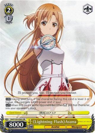 Lightning Flash Asuna (SAO/S20-E002 RR) [Sword Art Online] - POKÉ JEUX