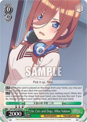 Like Cats and Dogs, Miku Nakano (5HY/W90-E029 U) [The Quintessential Quintuplets 2] - POKÉ JEUX