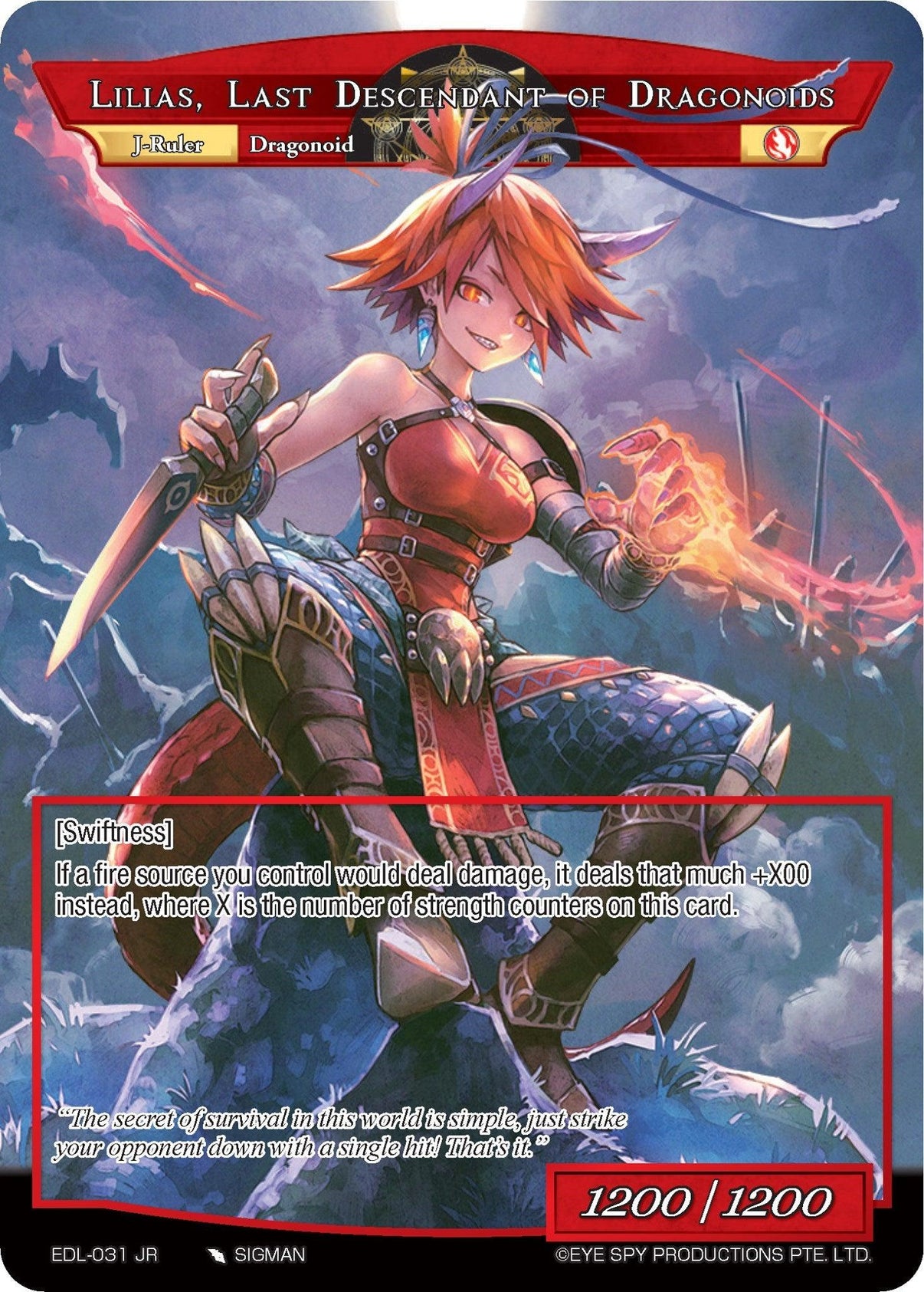 Lilias, Last Descendant of Dragonoids (EDL-031 RR/JR) [The Epic of the Dragon Lord] - POKÉ JEUX