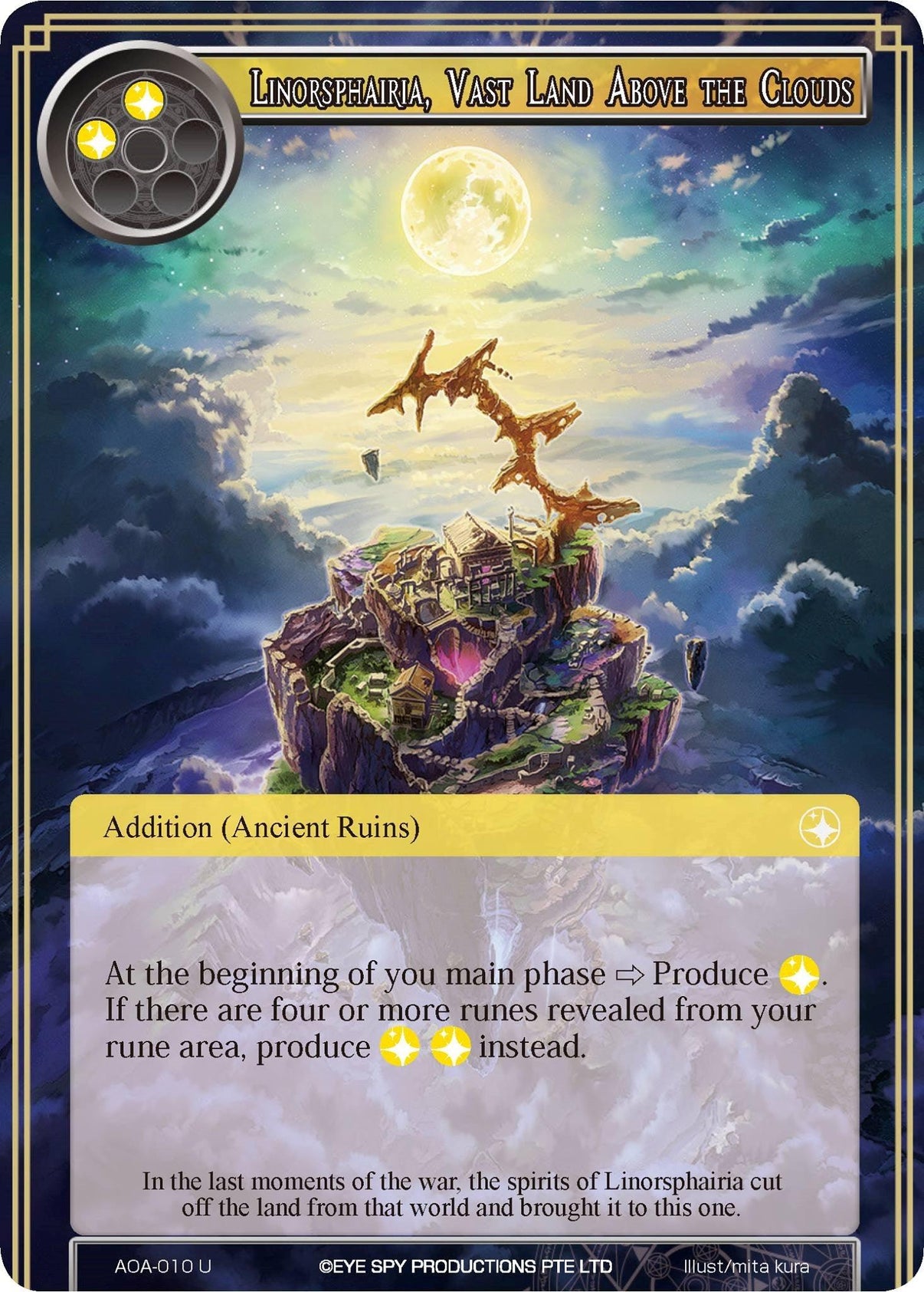 Linorsphairia, Vast Land Above the Clouds (AOA-010) [Awakening of the Ancients] - POKÉ JEUX