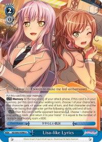 Lisa-like Lyrics (BD/W63-E098 U) [BanG Dream! Girls Band Party! Vol.2] - POKÉ JEUX