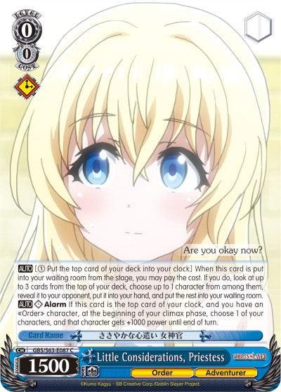 Little Considerations, Priestess (GBS/S63-E087 C) [Goblin Slayer] - POKÉ JEUX