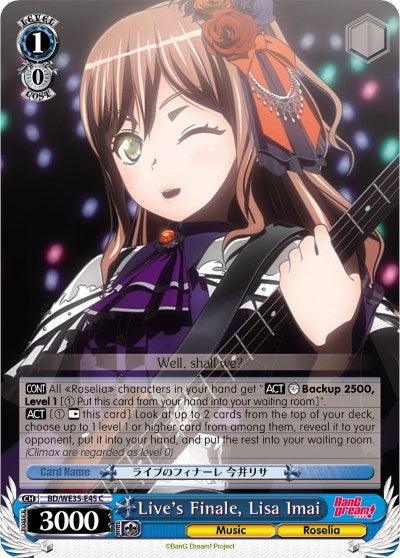 Live's Finale, Lisa Imai (BD/WE35-E45 C) (Parallel Foil) [Poppin'Party x Roselia] - POKÉ JEUX