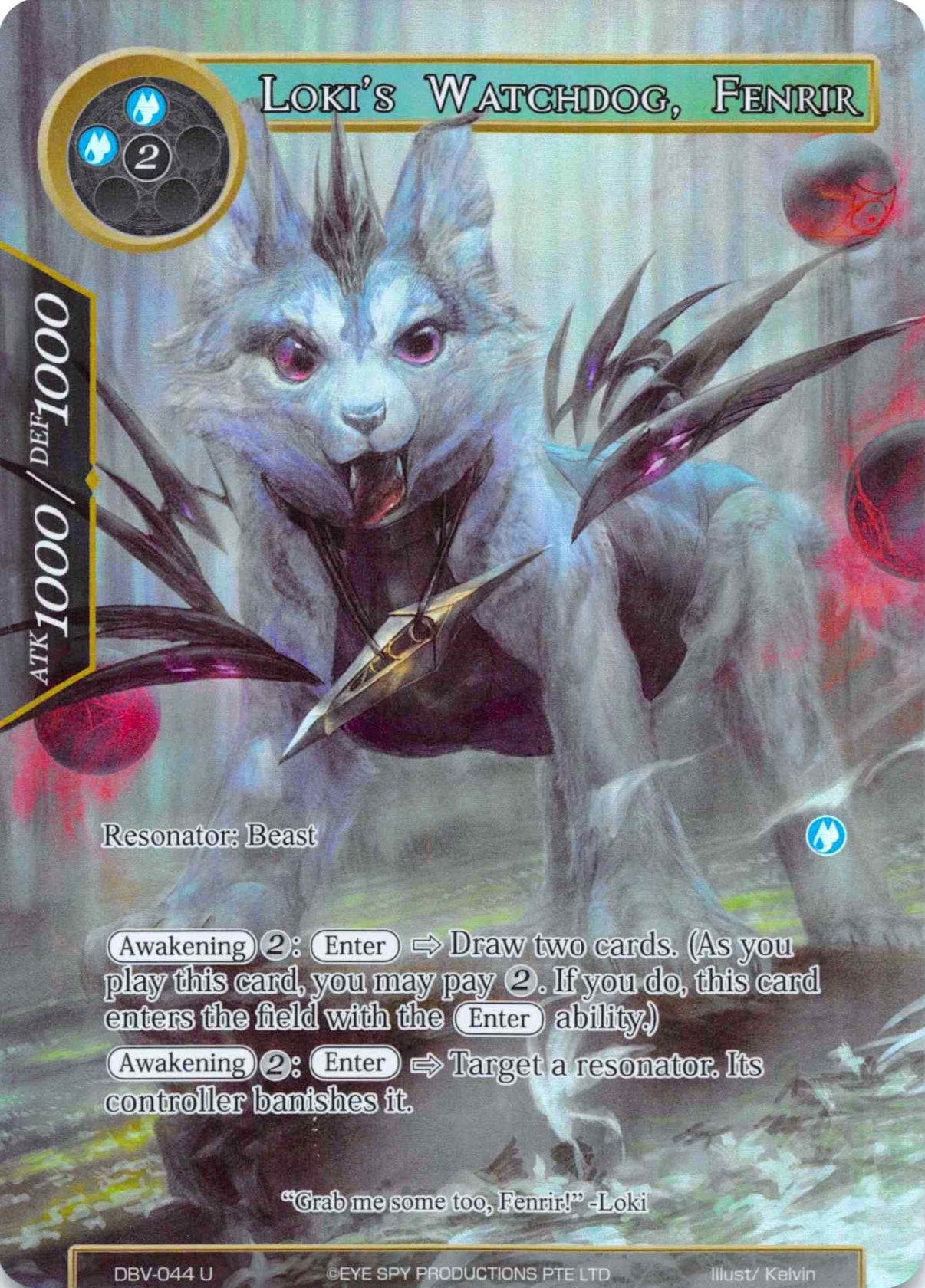 Loki's Watchdog, Fenrir (Full Art) (DBV-044) [The Decisive Battle of Valhalla] - POKÉ JEUX