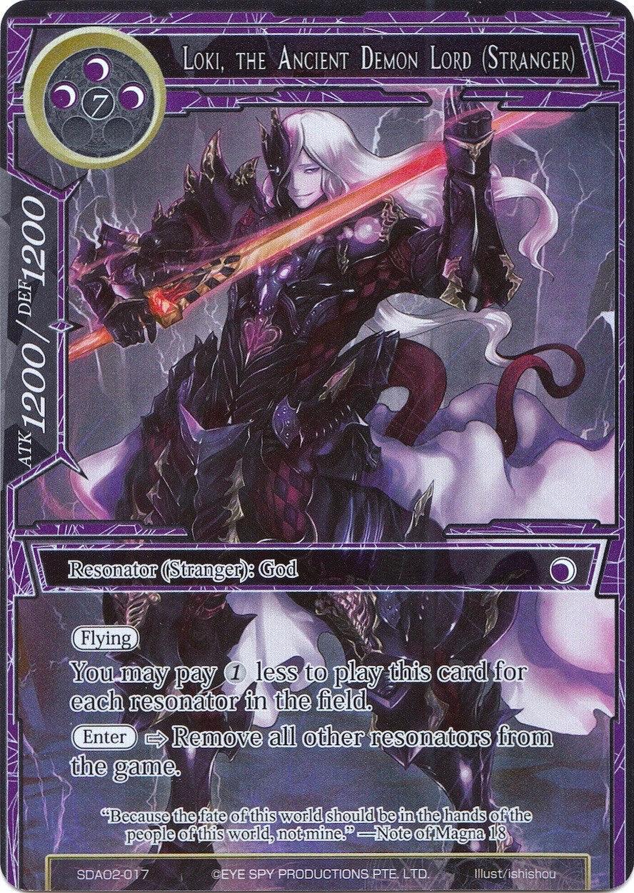 Loki, the Ancient Demon Lord (Stranger) (Full Art) (SDAO2-017) [Alice Origin II Starter Deck] - POKÉ JEUX