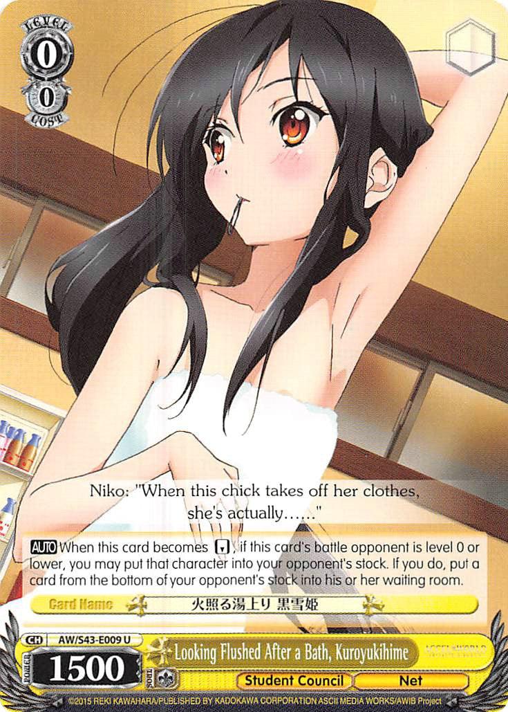 Looking Flushed After a Bath, Kuroyukihime (AW/S43-E009 U) [Accel World -Infinite Burst-] - POKÉ JEUX