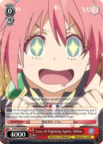 Loss of Fighting Spirit, Milim (TSK/S70-E036 R) [That Time I Got Reincarnated as a Slime] - POKÉ JEUX