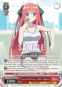 Loss of Privacy, Nino Nakano (5HY/W90-E102 PR) [The Quintessential Quintuplets 2] - POKÉ JEUX