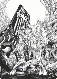 Lukka, Bound to Ruin Art Card [Phyrexia: All Will Be One Art Series] - POKÉ JEUX