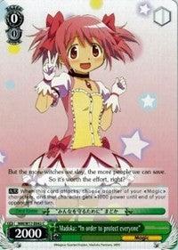 Madoka: "In order to protect everyone" (MM/W17-E042 C) [Puella Magi Madoka Magica] - POKÉ JEUX