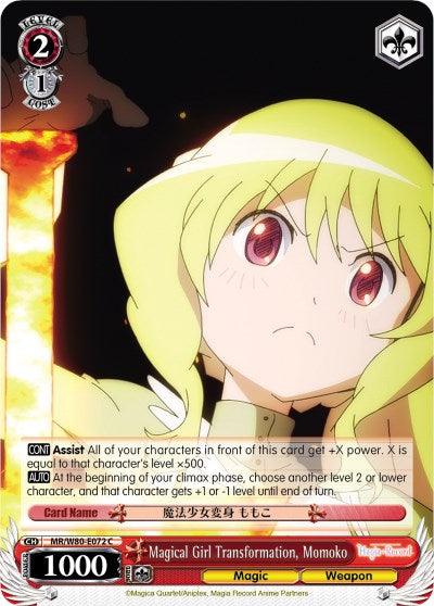 Magical Girl Transformation, Momoko (MR/W80-E072 C) [Magia Record: Puella Magi Madoka Magica [Side Story] (Anime)] - POKÉ JEUX