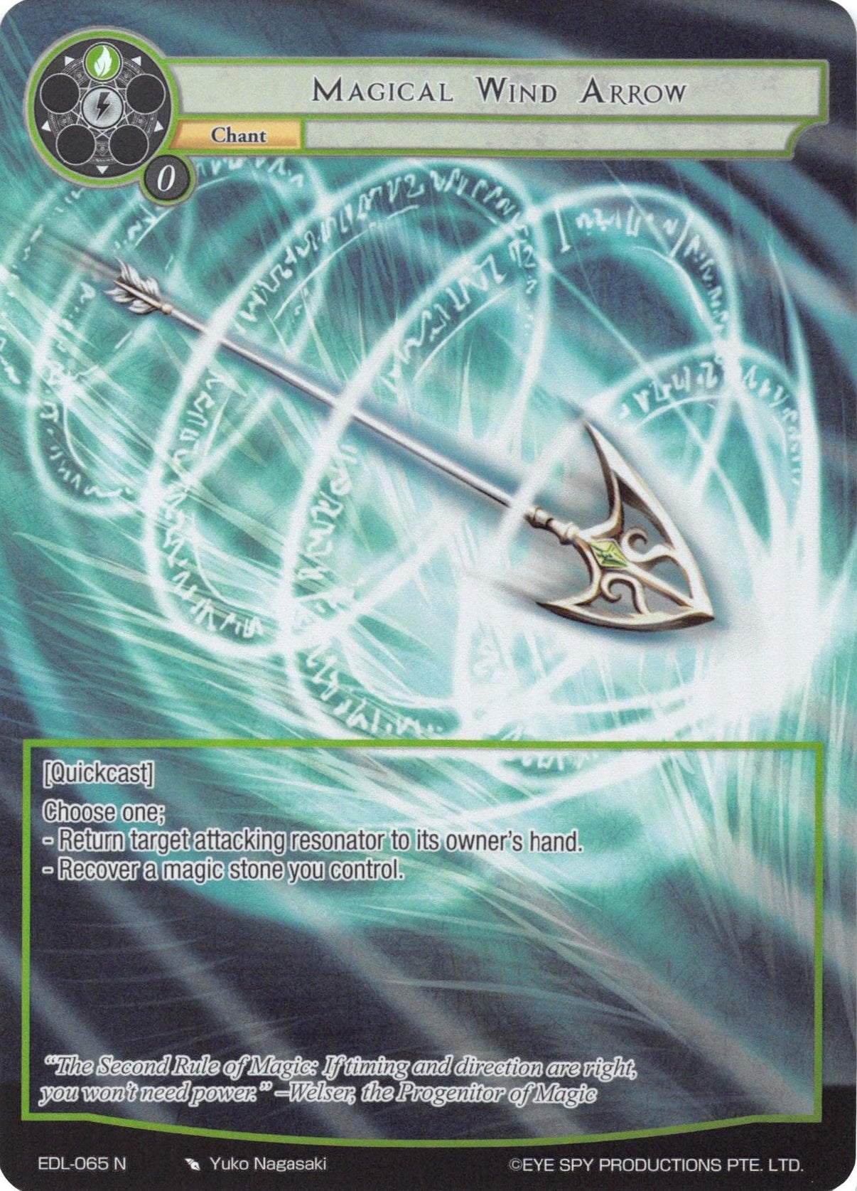 Magical Wind Arrow (Full Art) (EDL-065) [The Epic of the Dragon Lord] - POKÉ JEUX