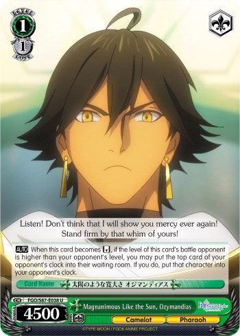 Magnanimous Like the Sun, Ozymandias (FGO/S87-E038 U) [Fate/Grand Order THE MOVIE Divine Realm of the Round Table: Camelot] - POKÉ JEUX