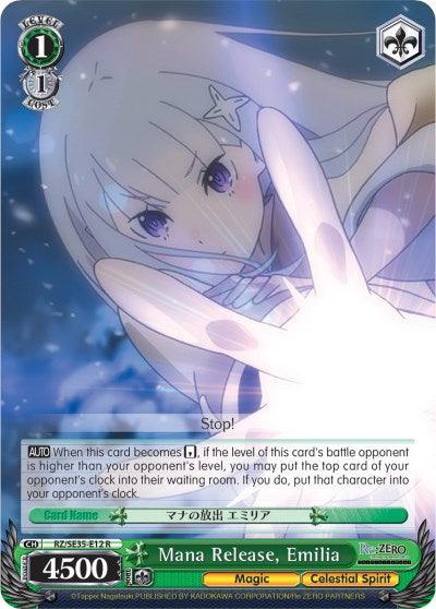 Mana Release, Emilia (RZ/SE35-E12 R) (Parallel Foil) [Re:ZERO: The Frozen Bond] - POKÉ JEUX