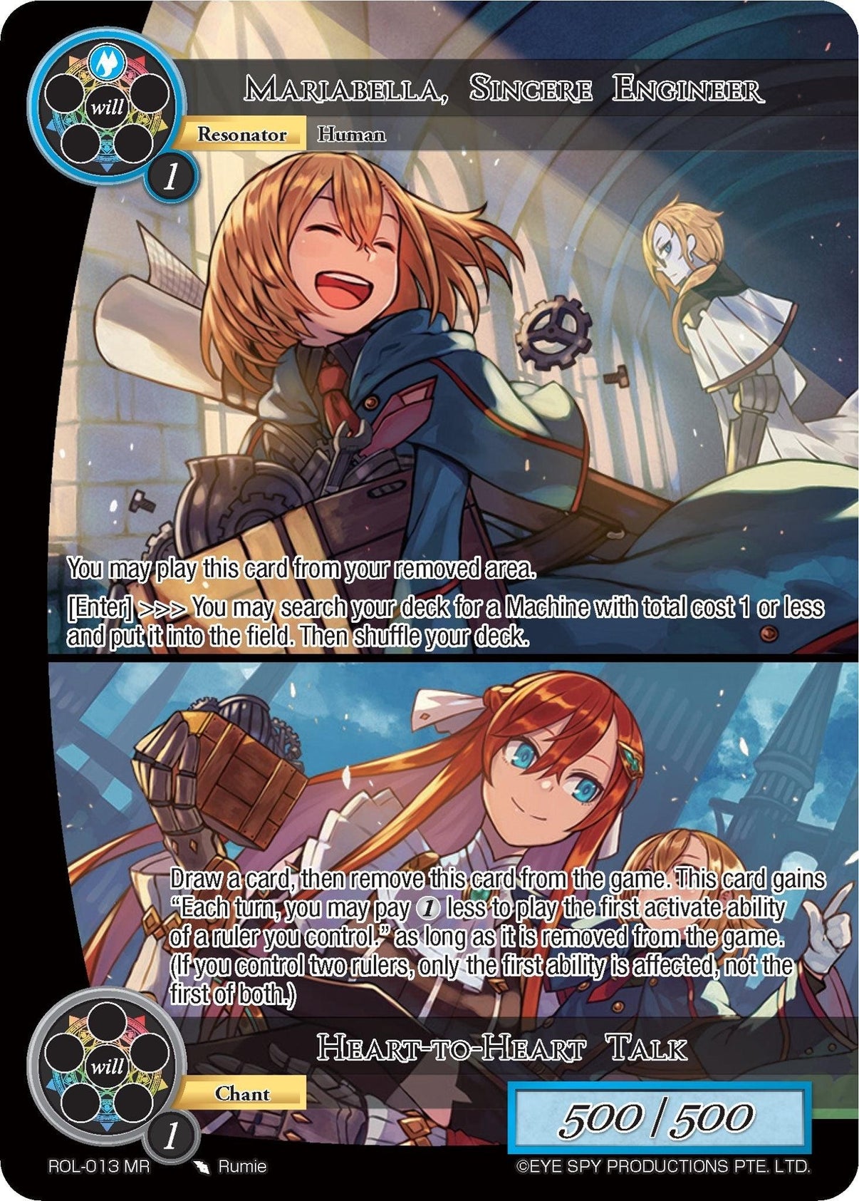 Mariabella, Sincere Engineer // Heart-to-Heart Talk (ROL-013) [Rebirth of Legend] - POKÉ JEUX