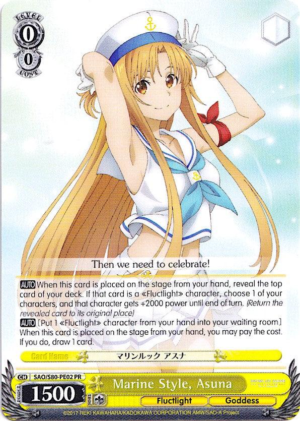 Marine Style, Asuna (SAO/S80-PE02 PR) (Promo) [Sword Art Online -Alicization- Vol.2] - POKÉ JEUX