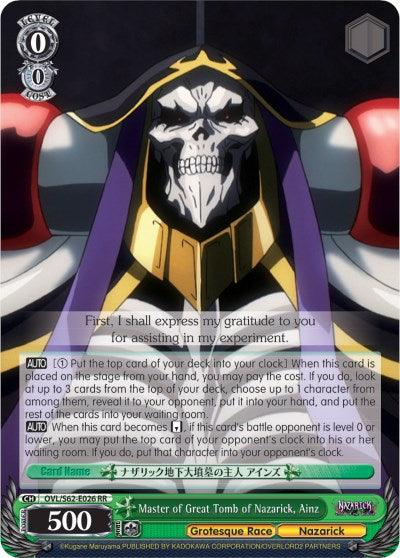 Master of Great Tomb of Nazarick, Ainz (OVL/S62-E026 RR) [Nazarick: Tomb of the Undead] - POKÉ JEUX