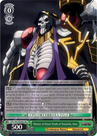 Master of Great Tomb of Nazarick, Ainz (OVL/S62-E026S SR) [Nazarick: Tomb of the Undead] - POKÉ JEUX