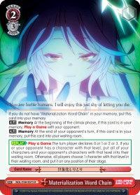 Materialization Word Chain (NGL/S58-E073 R) [No Game No Life] - POKÉ JEUX