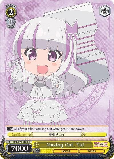 Maxing Out,Yui (BFR/S78-E024 C) [BOFURI: I Don't Want to Get Hurt, so I'll Max Out My Defense] - POKÉ JEUX