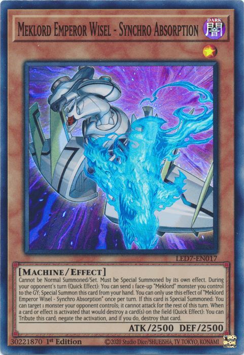 Meklord Emperor Wisel - Synchro Absorption [LED7-EN017] Super Rare - POKÉ JEUX