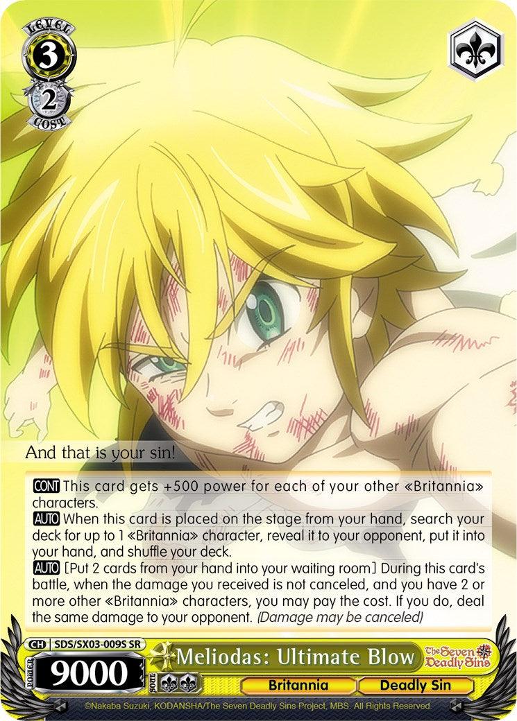 Meliodas: Ultimate Blow (SDS/SX03-009S SR) [The Seven Deadly Sins] - POKÉ JEUX