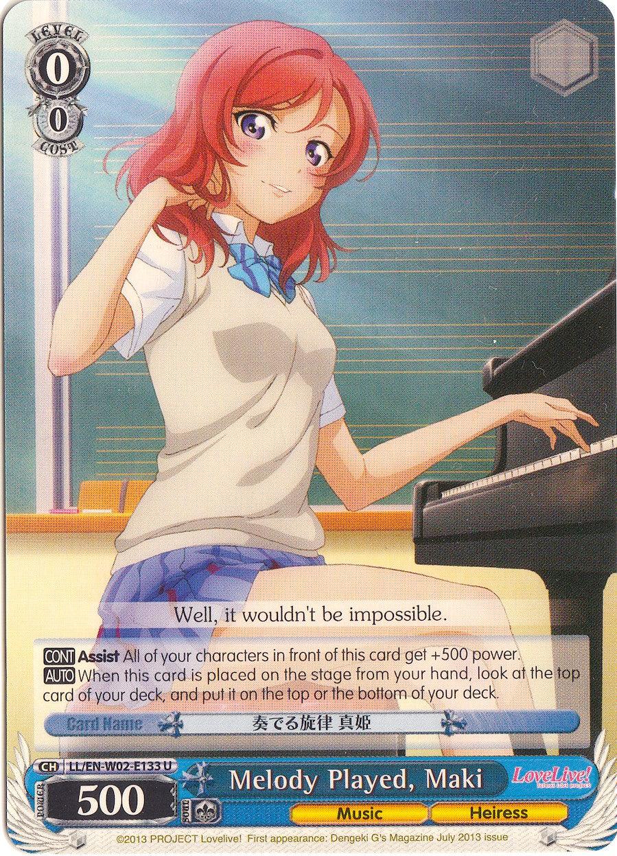 Melody Played, Maki (LL/EN-W02-E133 U) [Love Live! DX Vol.2] - POKÉ JEUX