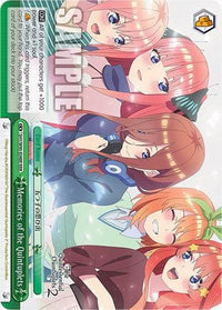 Memories of the Quintuplets (5HY/W90-E048R RRR) [The Quintessential Quintuplets 2] - POKÉ JEUX