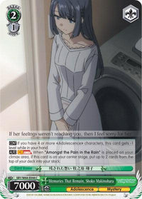 Memories That Remain, Shoko Makinohara (SBY/W64-E044 C) [Rascal Does Not Dream of Bunny Girl Senpai] - POKÉ JEUX