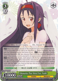 Memories That Were Fun, Yuuki (SAO/S47-E037 U) [Sword Art Online Re: Edit] - POKÉ JEUX