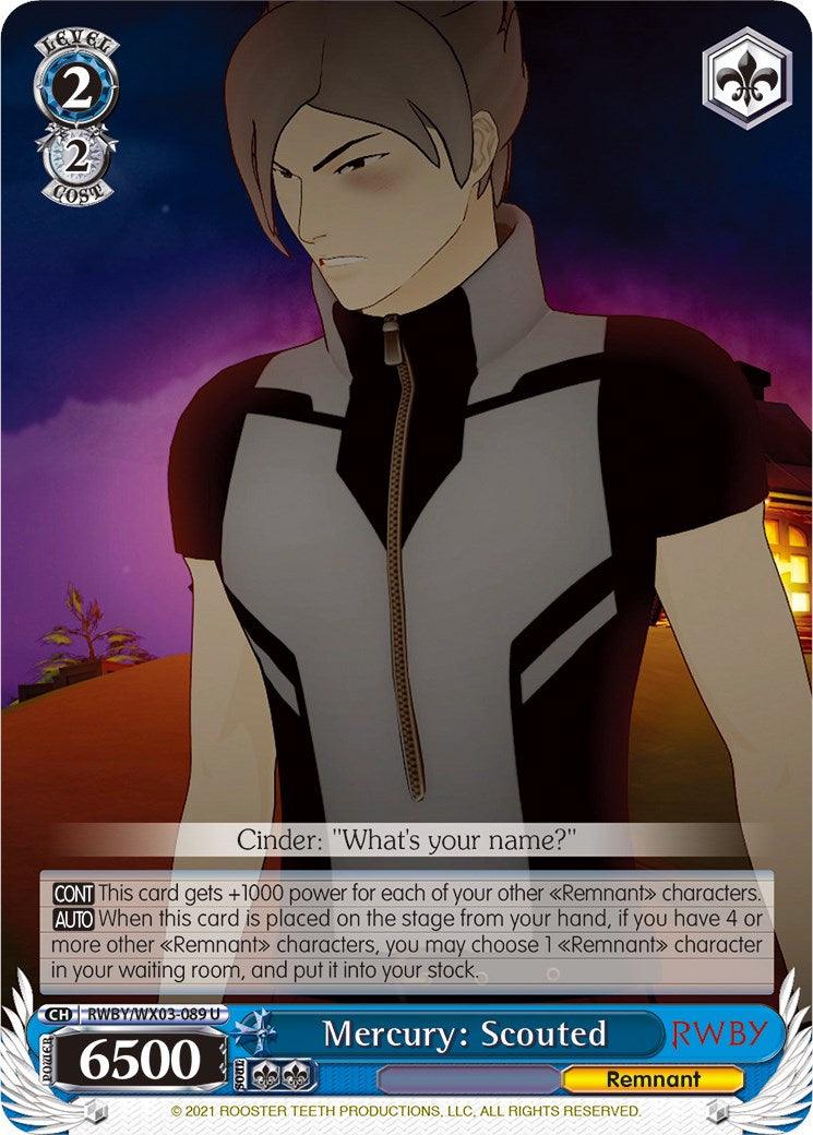 Mercury: Scouted (RWBY/WX03-089 U) [RWBY] - POKÉ JEUX