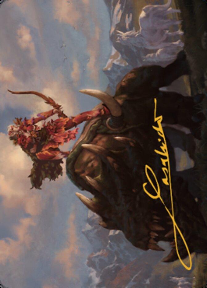 Meria's Outrider Art Card (Gold-Stamped Signature) [Dominaria United Art Series] - POKÉ JEUX