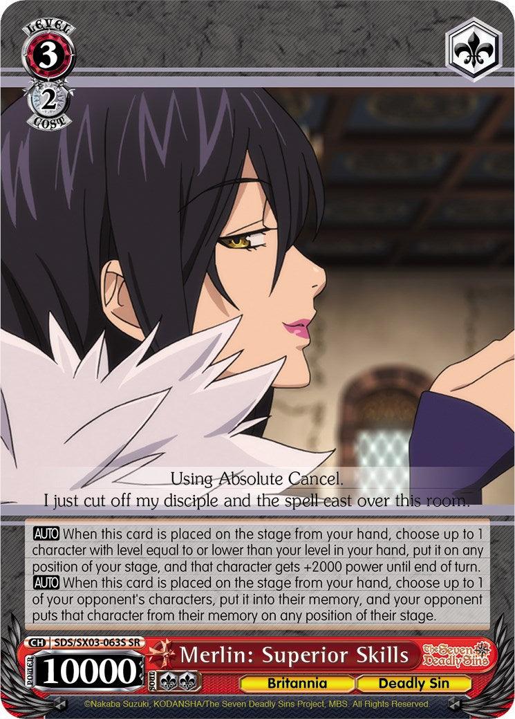 Merlin: Superior Skills (SDS/SX03-063S SR) [The Seven Deadly Sins] - POKÉ JEUX