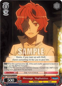 Message, Hephaistos (DDM/S88-E056 U) [Is it Wrong to Try to Pick Up Girls in a Dungeon?] - POKÉ JEUX