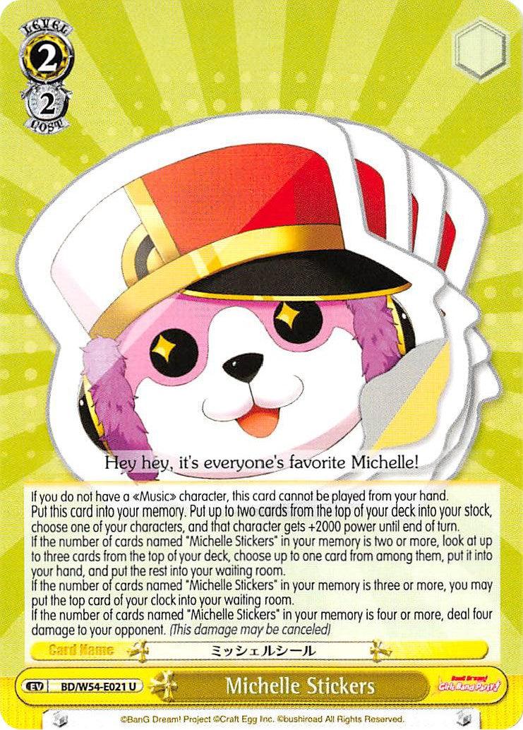Michelle Stickers (BD/W54-E021 U) [BanG Dream! Girls Band Party!] - POKÉ JEUX