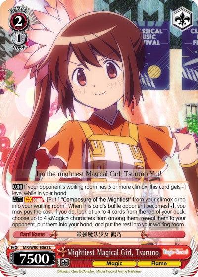 Mightiest Magical Girl, Tsuruno (MR/W80-E063 U) [Magia Record: Puella Magi Madoka Magica [Side Story] (Anime)] - POKÉ JEUX