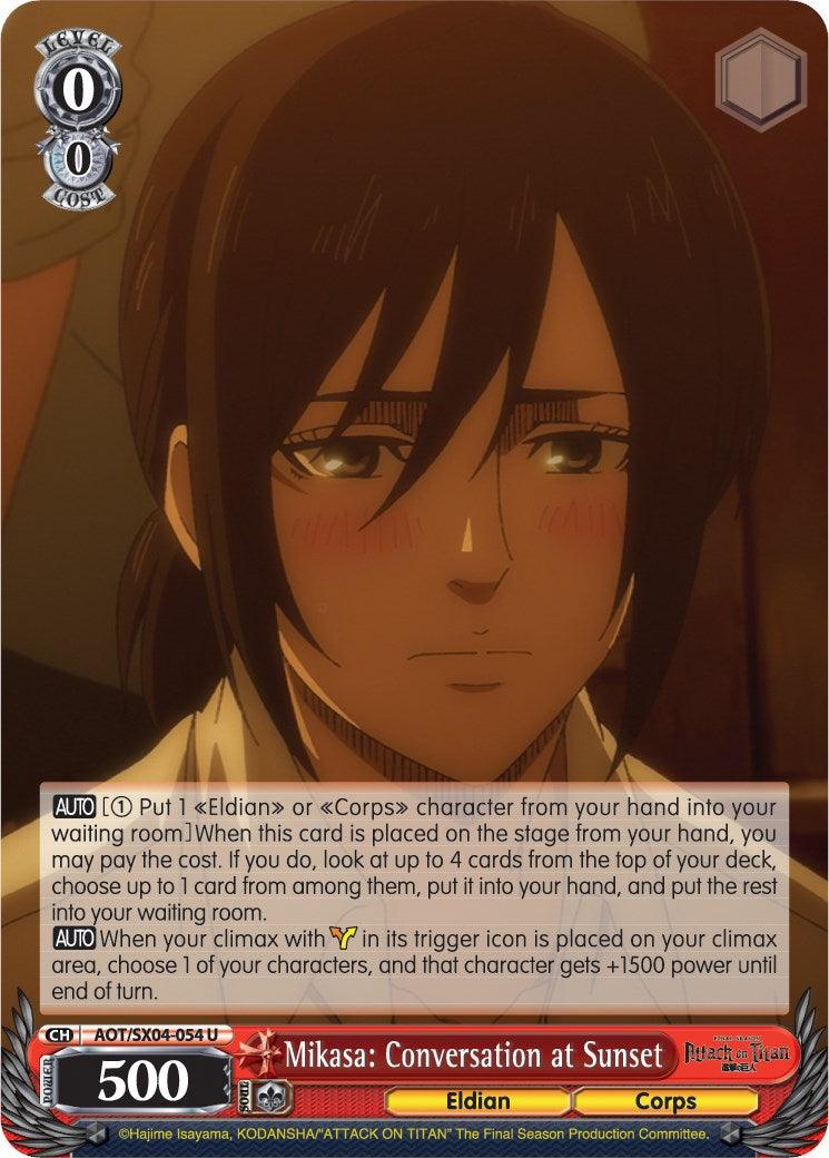 Mikasa: Conversation at Sunset [Attack On Titan: Final Season] - POKÉ JEUX