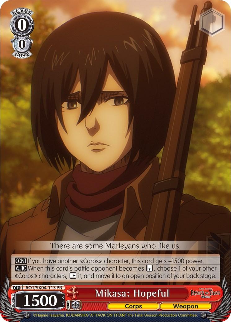 Mikasa: Hopeful [Attack On Titan: Final Season] - POKÉ JEUX