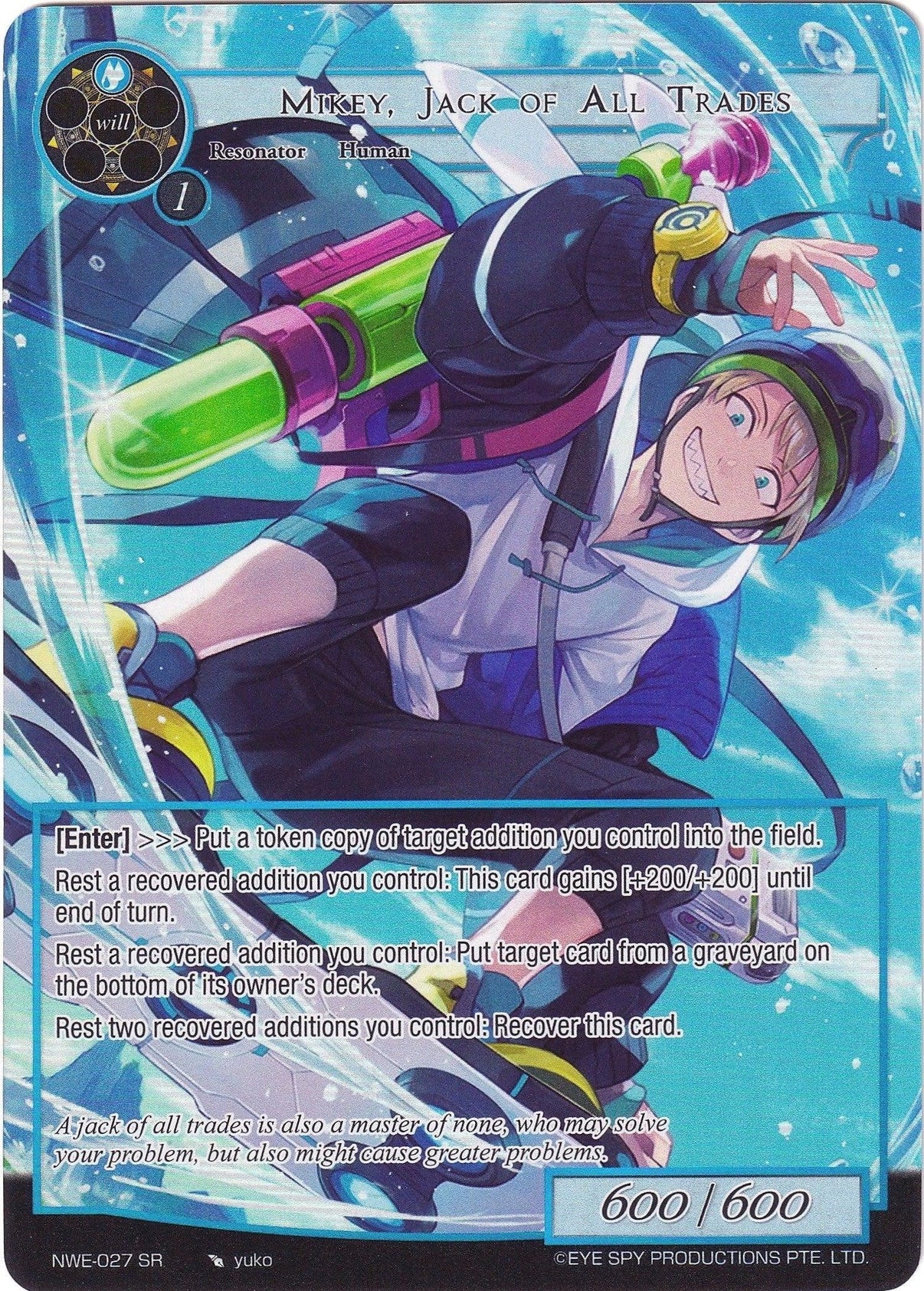 Mikey, Jack of All Trades (Full Art) (NWE-027 SR) [A New World Emerges] - POKÉ JEUX
