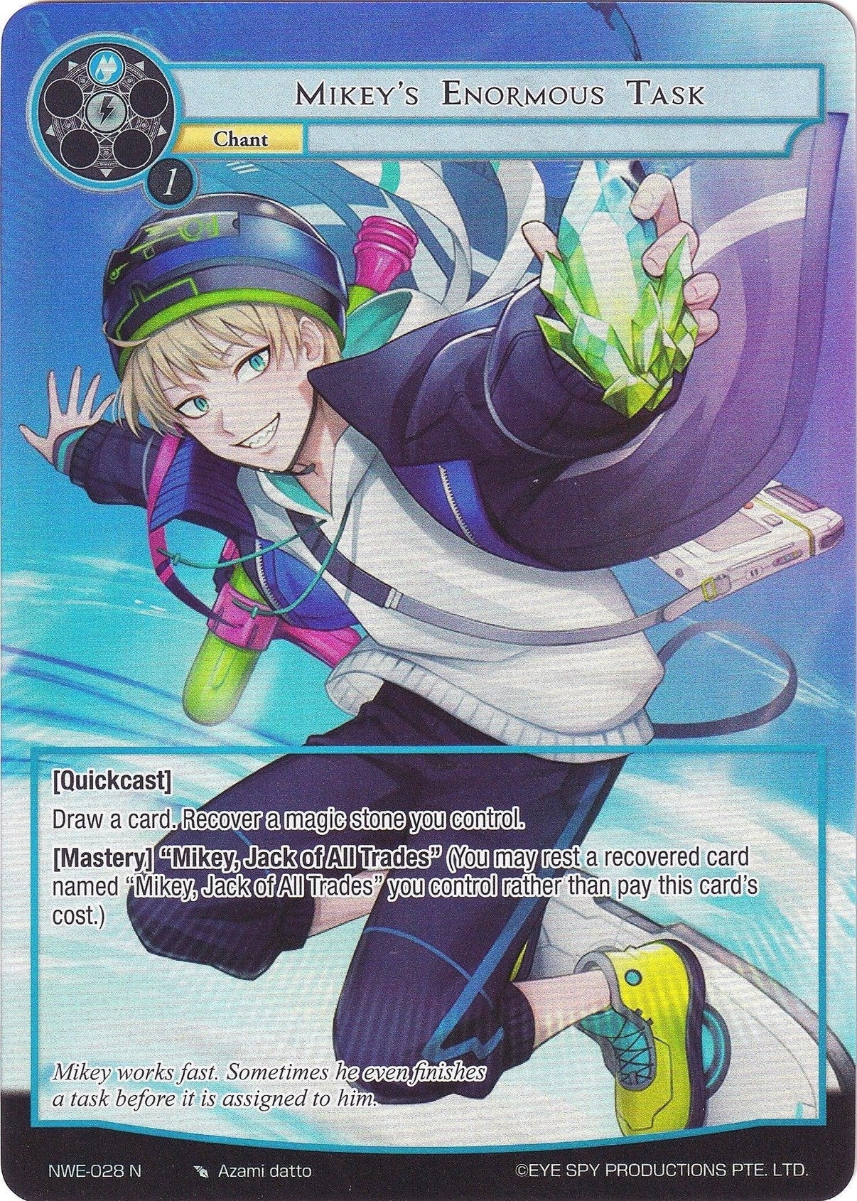 Mikey's Enormous Task (Full Art) (NWE-028 N) [A New World Emerges] - POKÉ JEUX