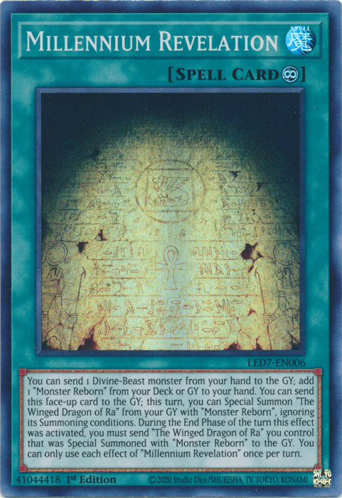 Millennium Revelation [LED7-EN006] Super Rare - POKÉ JEUX
