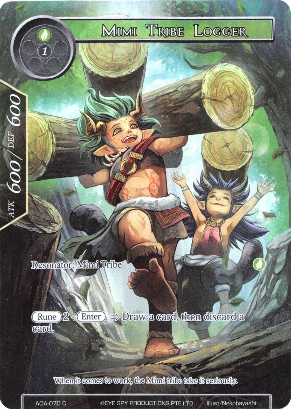 Mimi Tribe Logger (Full Art) (AOA-070) [Awakening of the Ancients] - POKÉ JEUX