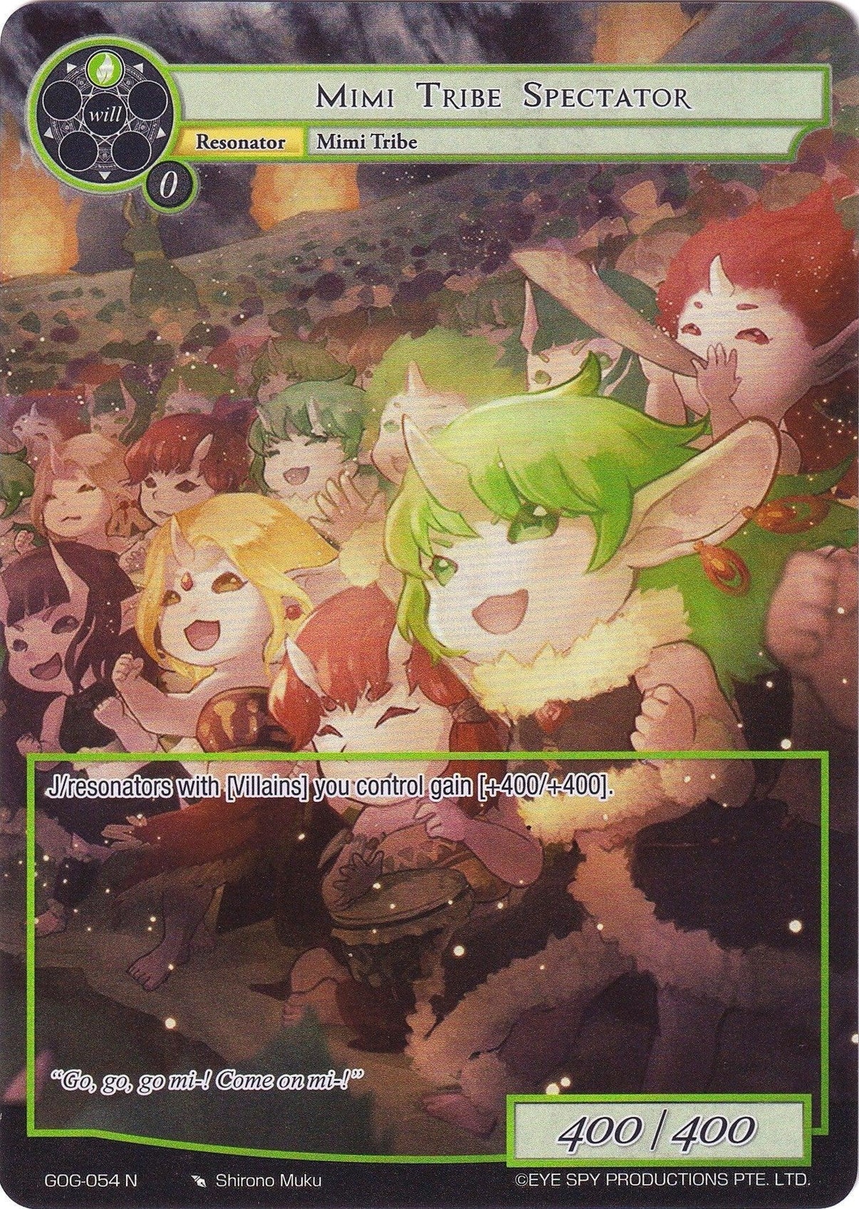 Mimi Tribe Spectator (Full Art) (GOG-054) [Game of Gods] - POKÉ JEUX