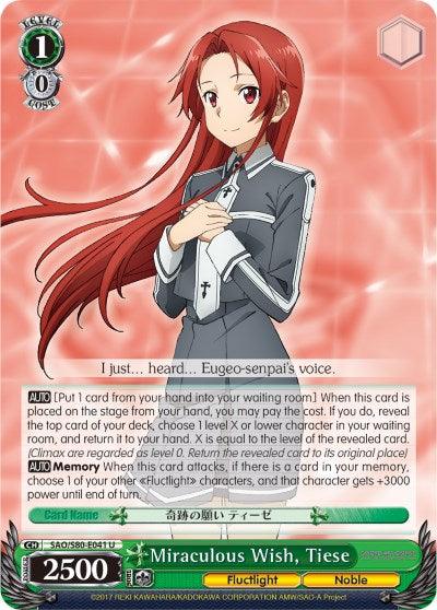 Miraculous Wish, Tiese (SAO/S80-E041 U) [Sword Art Online -Alicization- Vol.2] - POKÉ JEUX