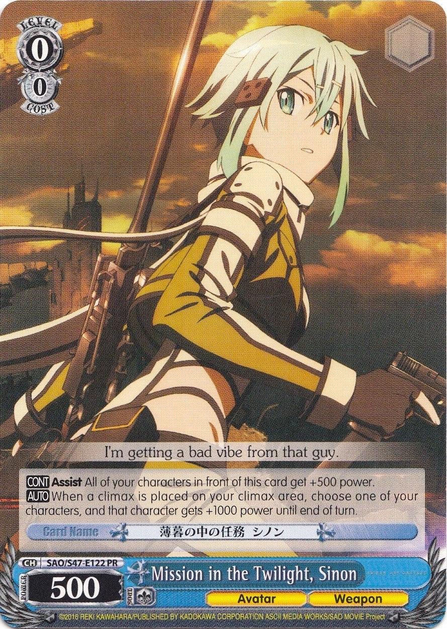 Mission in the Twilight, Sinon - SAO/S47-E122 PR (SAO/S47-E122 PR) (Promo) [Sword Art Online Re: Edit] - POKÉ JEUX
